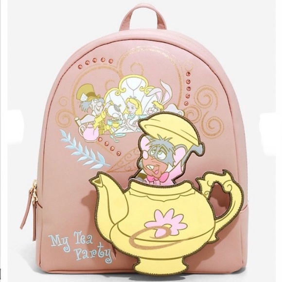 DANIELLE NICOLE LOUNGEFLY DISNEY ALICE IN WONDERLAND MINI BACKPACK CARDHOLDER +! - Picture 3 of 15